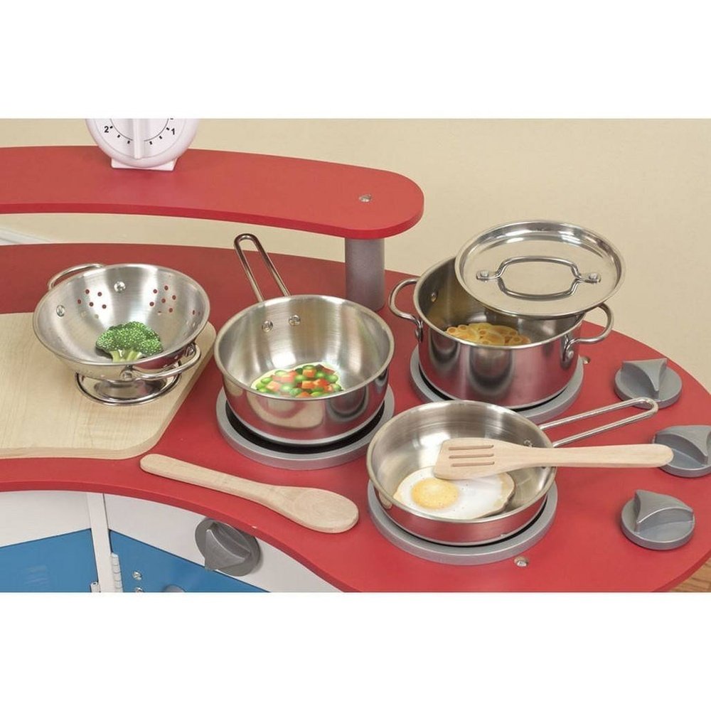 Melissa & Doug Stainless Steel Pretend & Play Pots & Pans