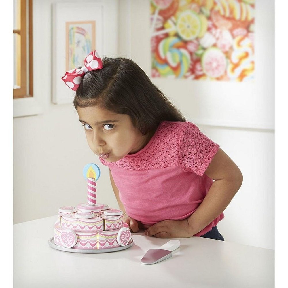 Melissa & Doug Triple-Layer Party Cake Wooden Play Food