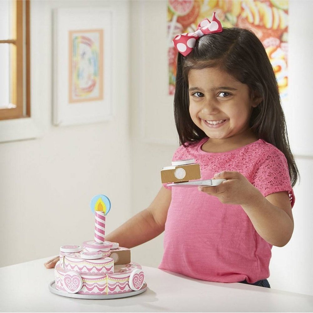 Melissa & Doug Triple-Layer Party Cake Wooden Play Food