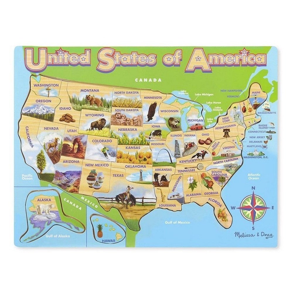 Melissa & Doug USA Map Mini Puzzle