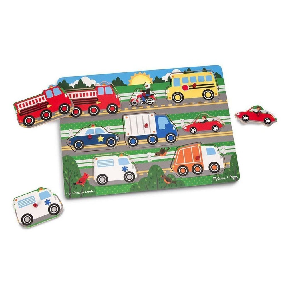 Melissa & Doug Vehicles Peg Puzzle