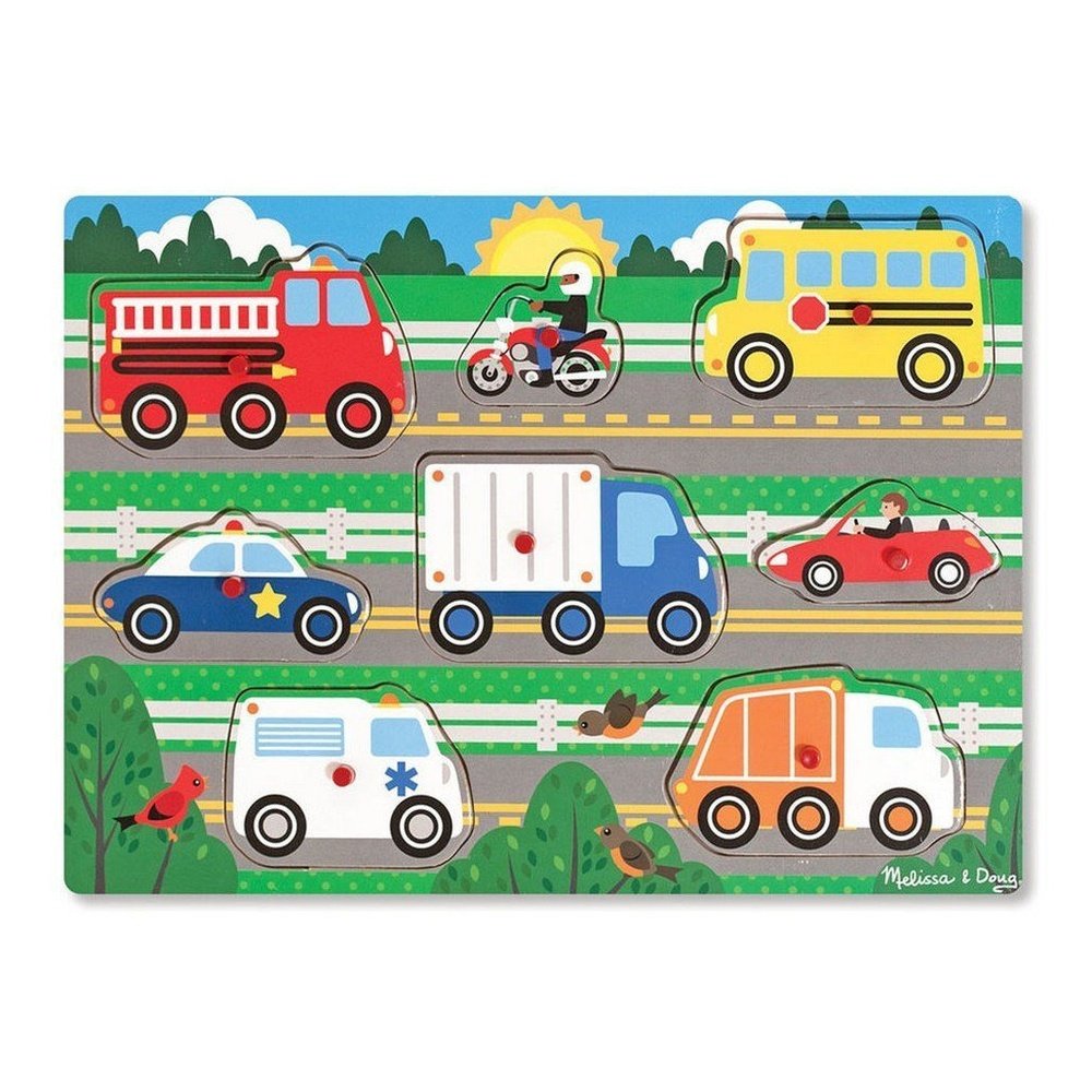 Melissa & Doug Vehicles Peg Puzzle