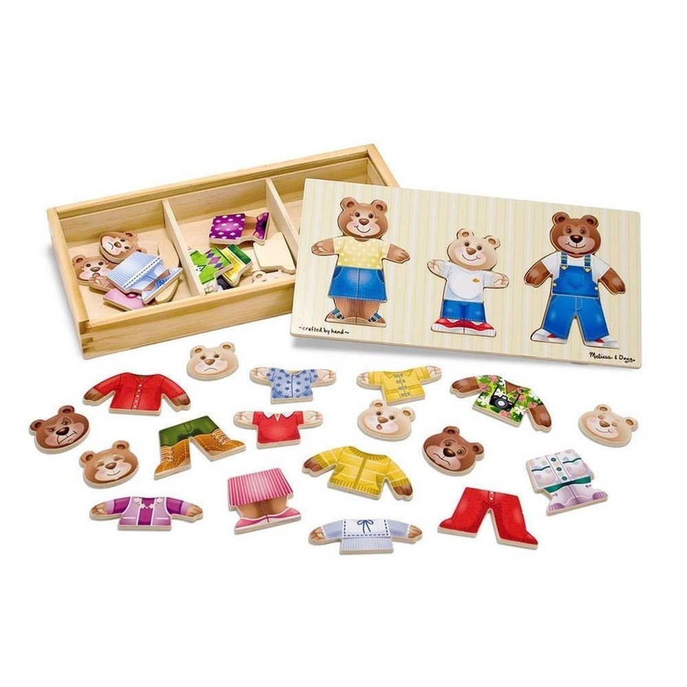 Melissa & Doug Wooden Bear Family Dress-Up Mini Puzzle