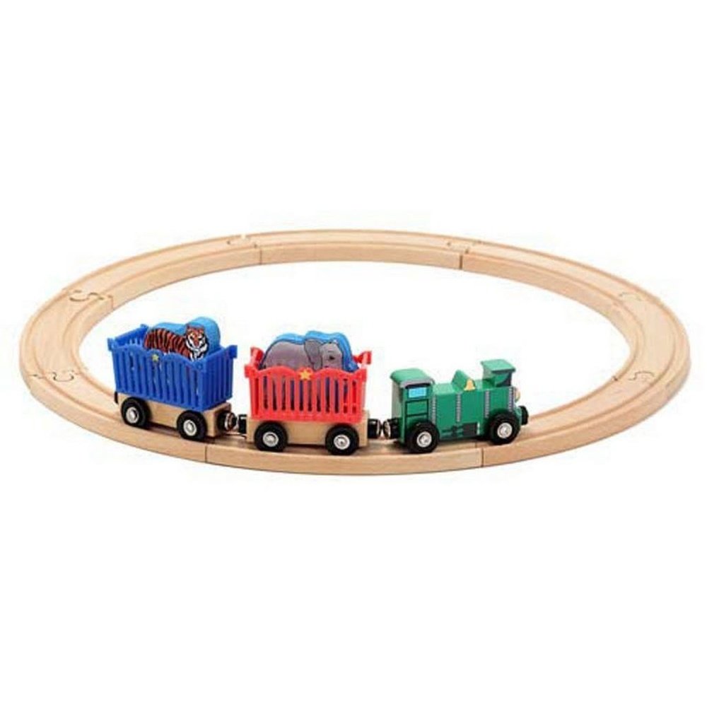 Melissa & Doug Zoo Animal Wooden Train Set