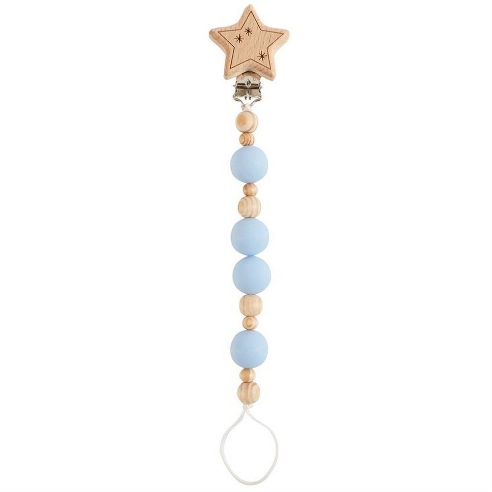 MUD PIE Beaded Wooden and Silicone Pacy Clip
