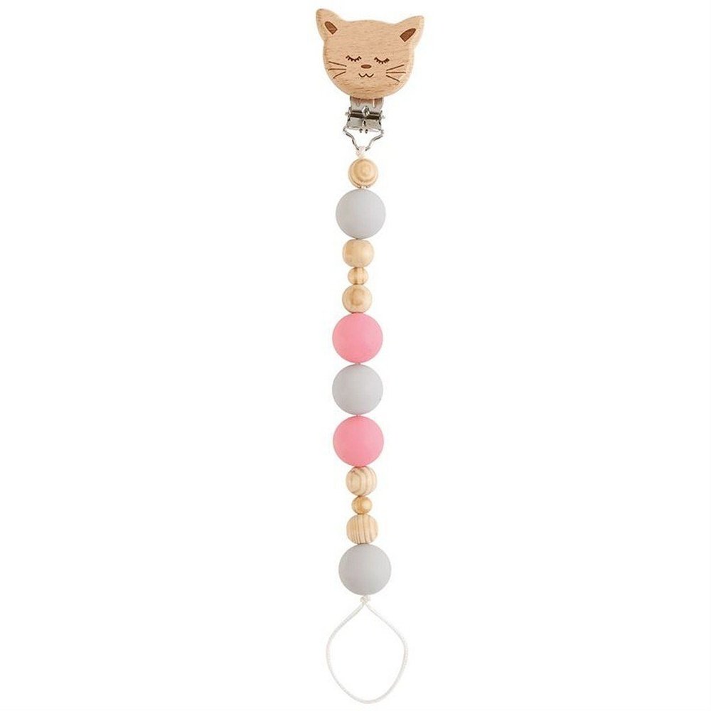 MUD PIE Beaded Wooden and Silicone Pacy Clip
