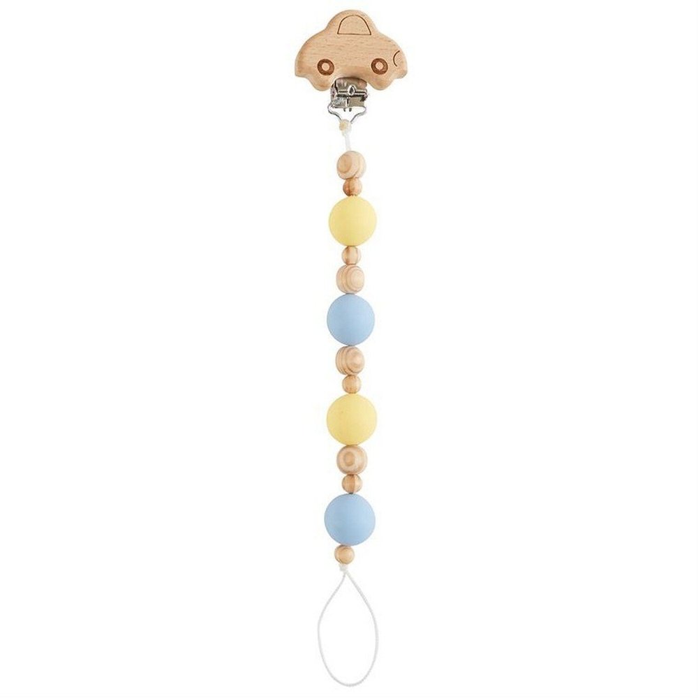 MUD PIE Beaded Wooden and Silicone Pacy Clip