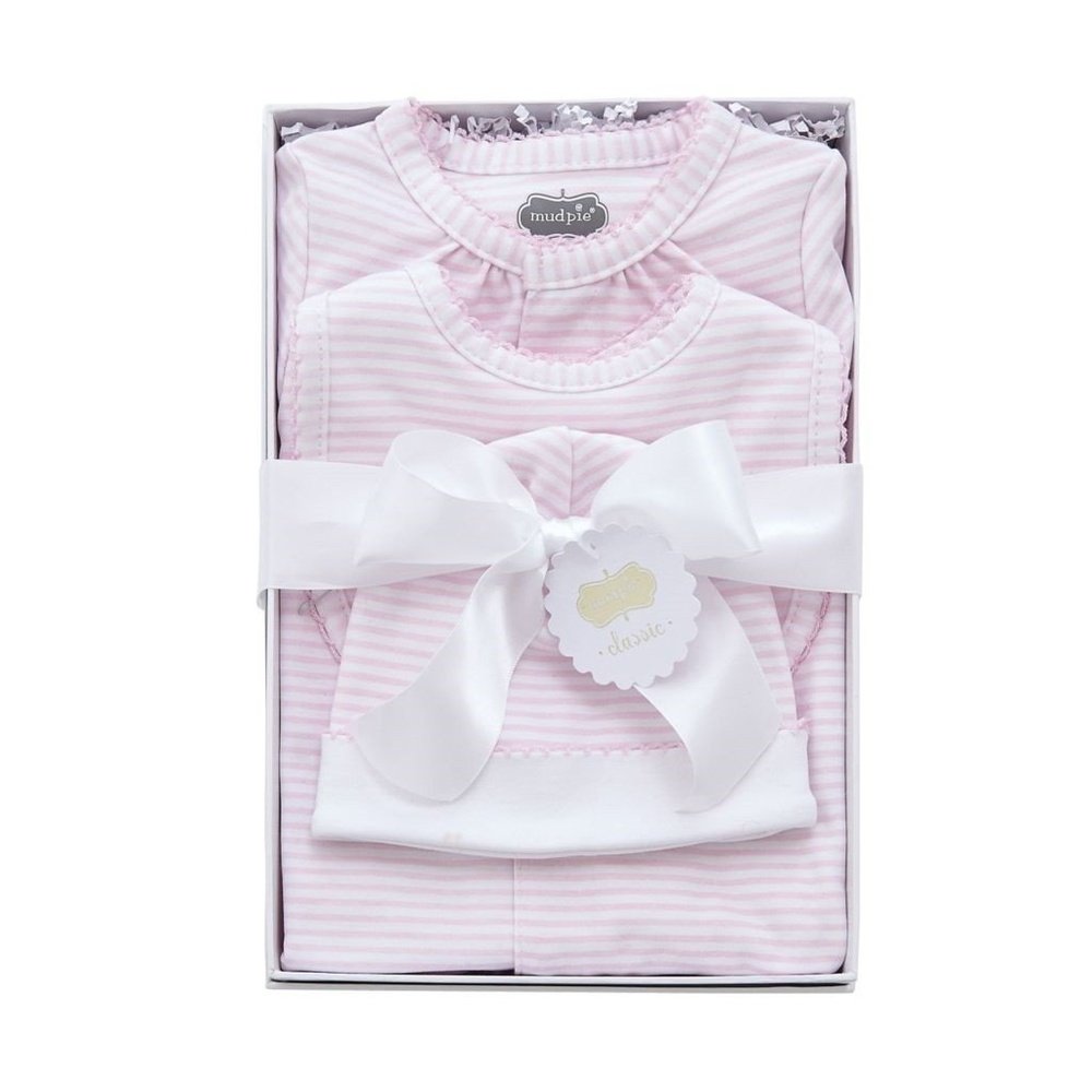MUD PIE Pink Layette Gift Set