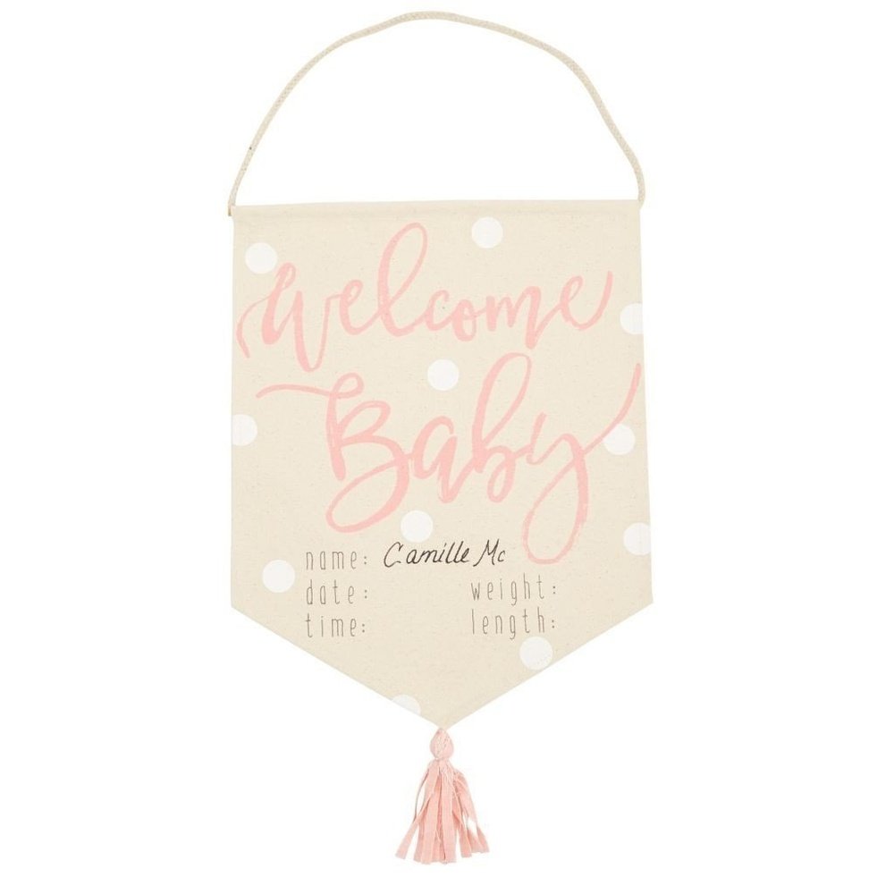 MUD PIE Welcome Baby Girl Banner