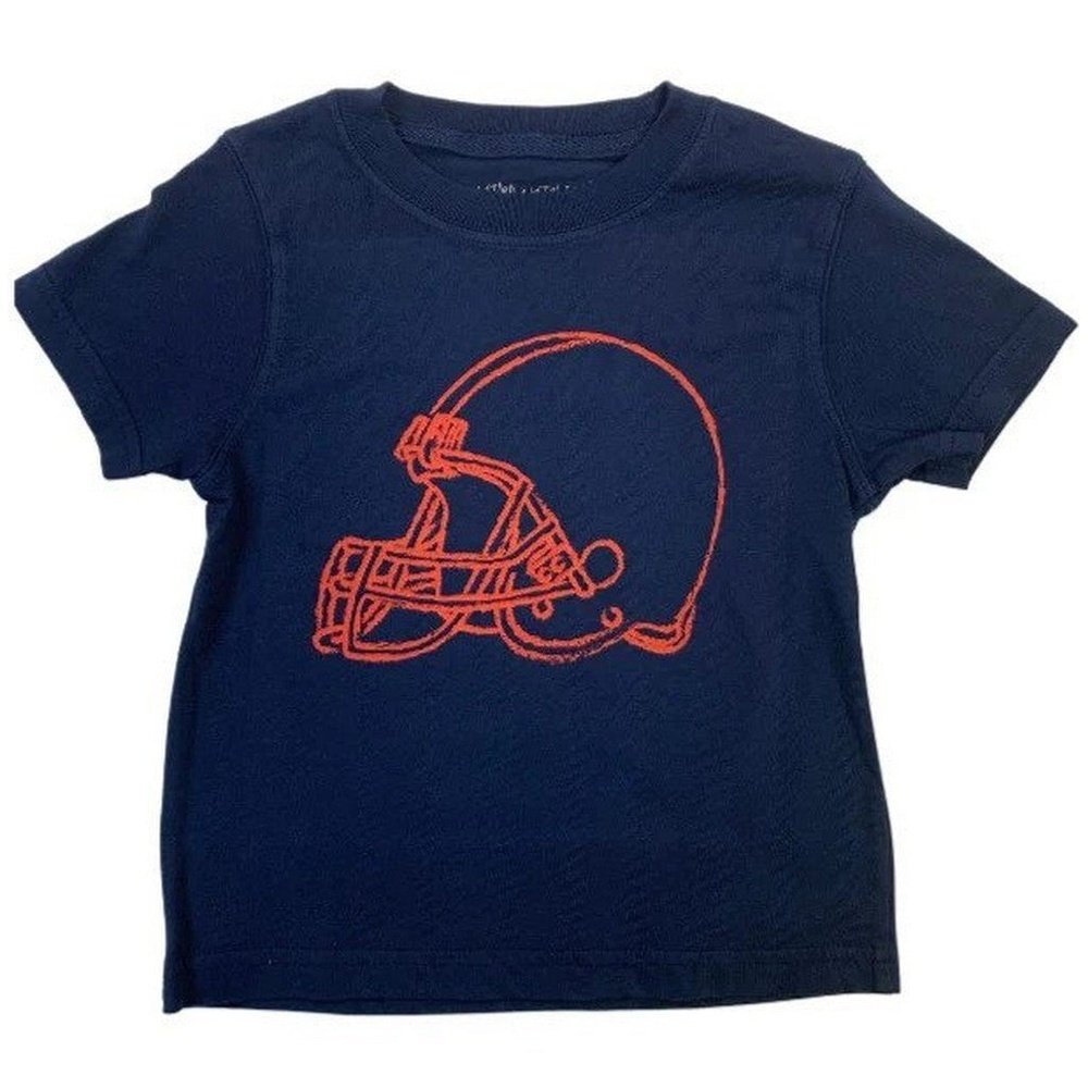 Mustard & Ketchup Kids Short Sleeve Navy & Red Helmet T-Shirt