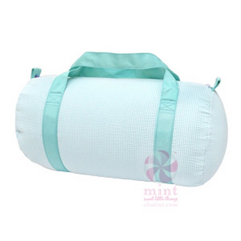 Oh Mint Seersucker Medium Duffel Bag