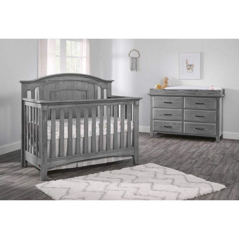 M DesignOxford Baby by M Design Willowbrook 4IN1 Convertible Crib Graphite GrayBabysupermarket