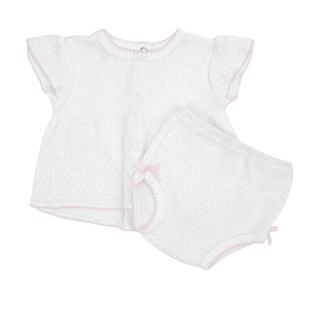 Paty, IncPaty Girl Diaper Set with Short Sleeve Top and Panty with BowBabysupermarket