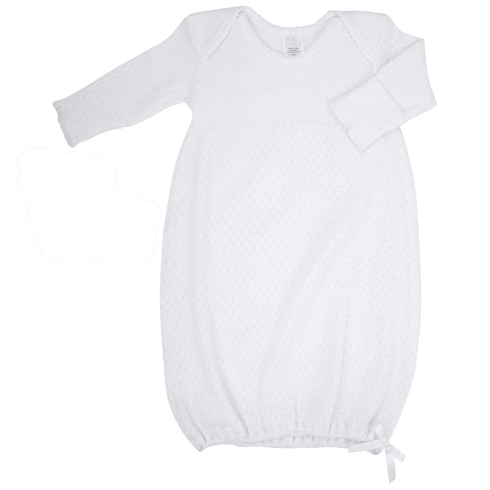 Paty Long Sleeve Lap Shoulder Sack Gown