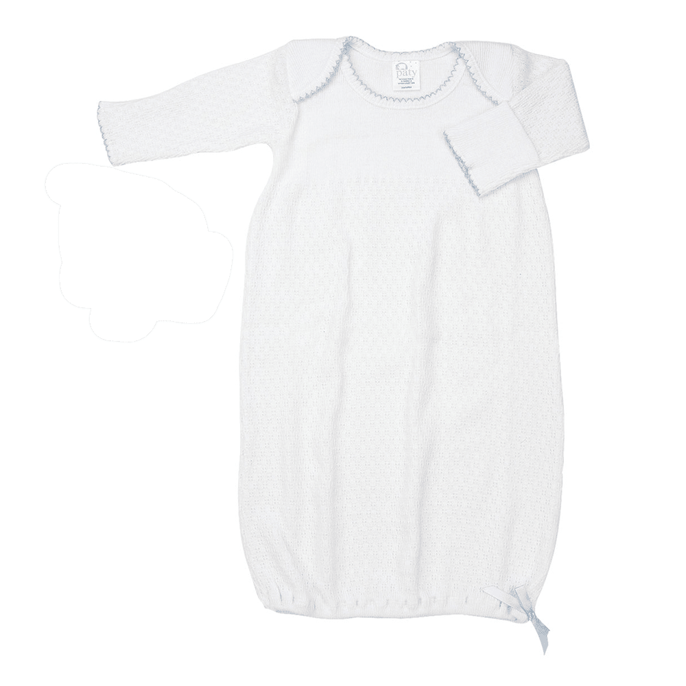 Paty Long Sleeve Lap Shoulder Sack Gown