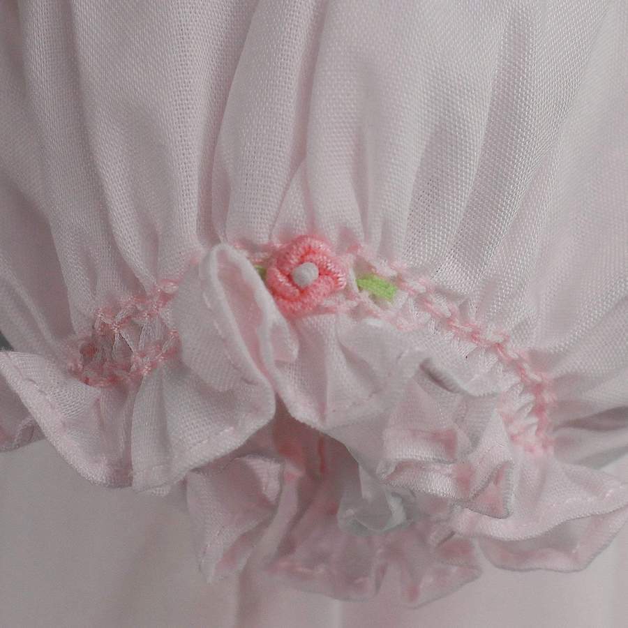 Petit Ami Bishop Smocked Daygown with Pearls