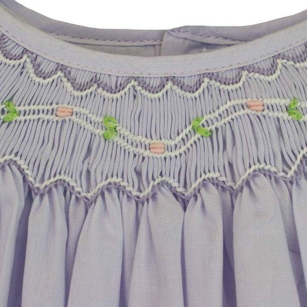 Petit Ami Girls Smocked Daygown with Voile Inserts