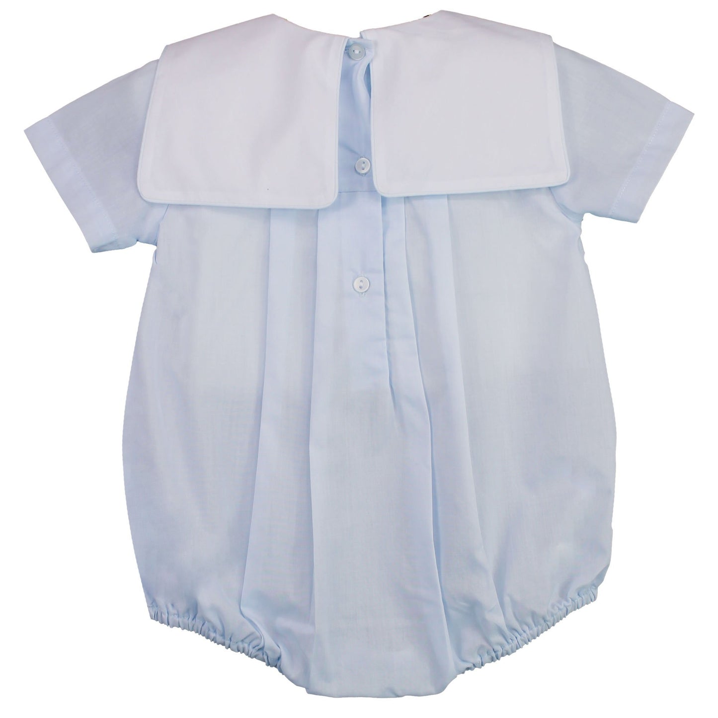 Petit Ami Infant Boys Romper with Square Collar