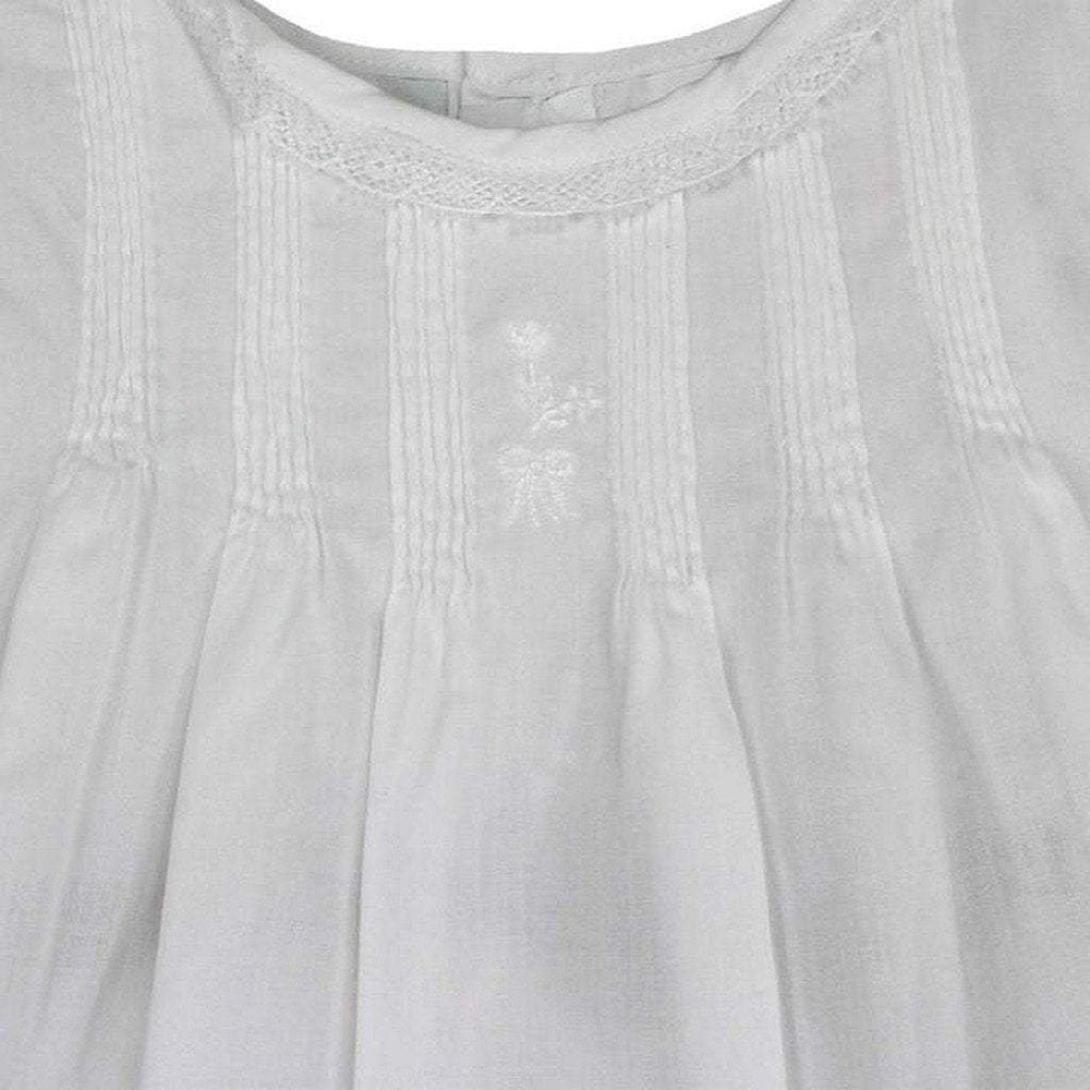 Petit Ami Infant Girl Batiste Gown with Lace and Embroidery
