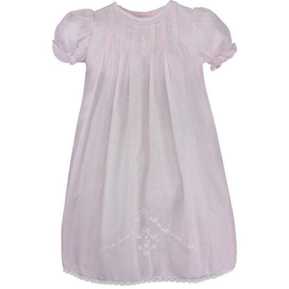 Petit Ami Infant Girl Batiste Gown with Lace and Embroidery