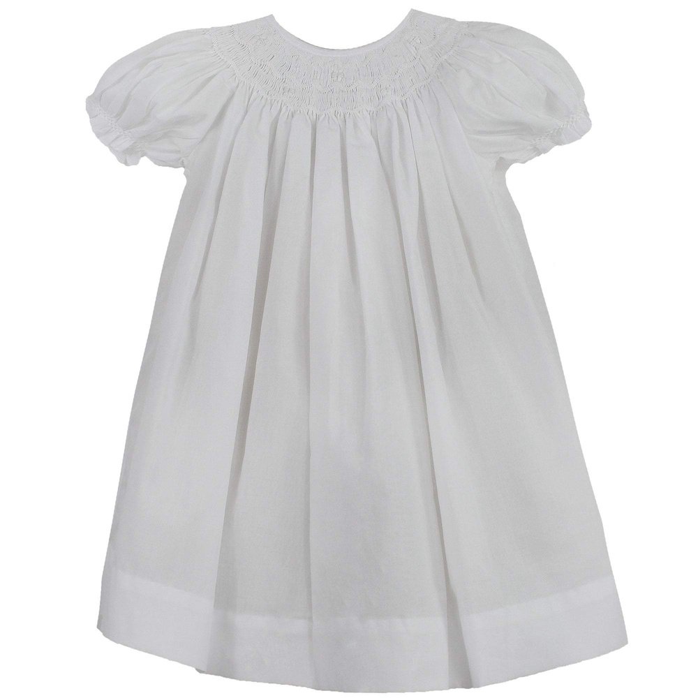 Petit Ami Infant Girls Daygown with Wave Smocking