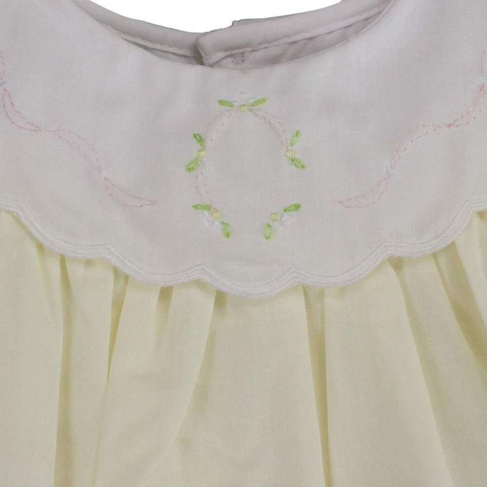 Petit Ami Infant Girls Dress with Bloomers Shadow Stitch Dress
