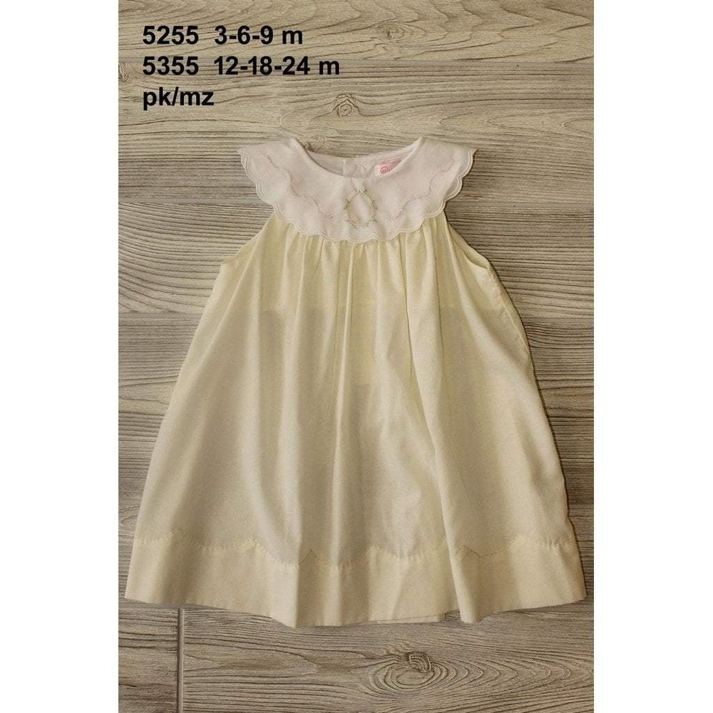 Petit Ami Infant or Toddler Girls Dress with Bloomers Shadow Stitch Collar