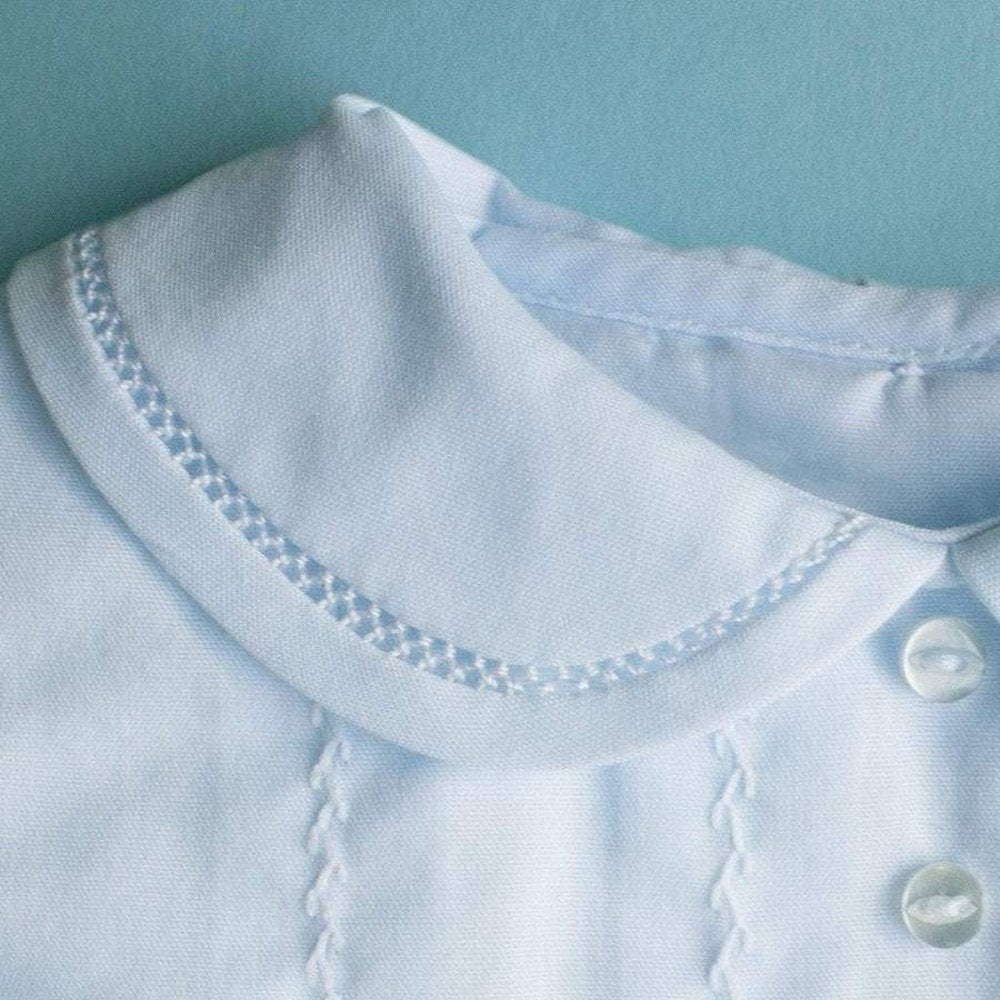 Petit Ami Romper with Hand Feather Stitching and Hat