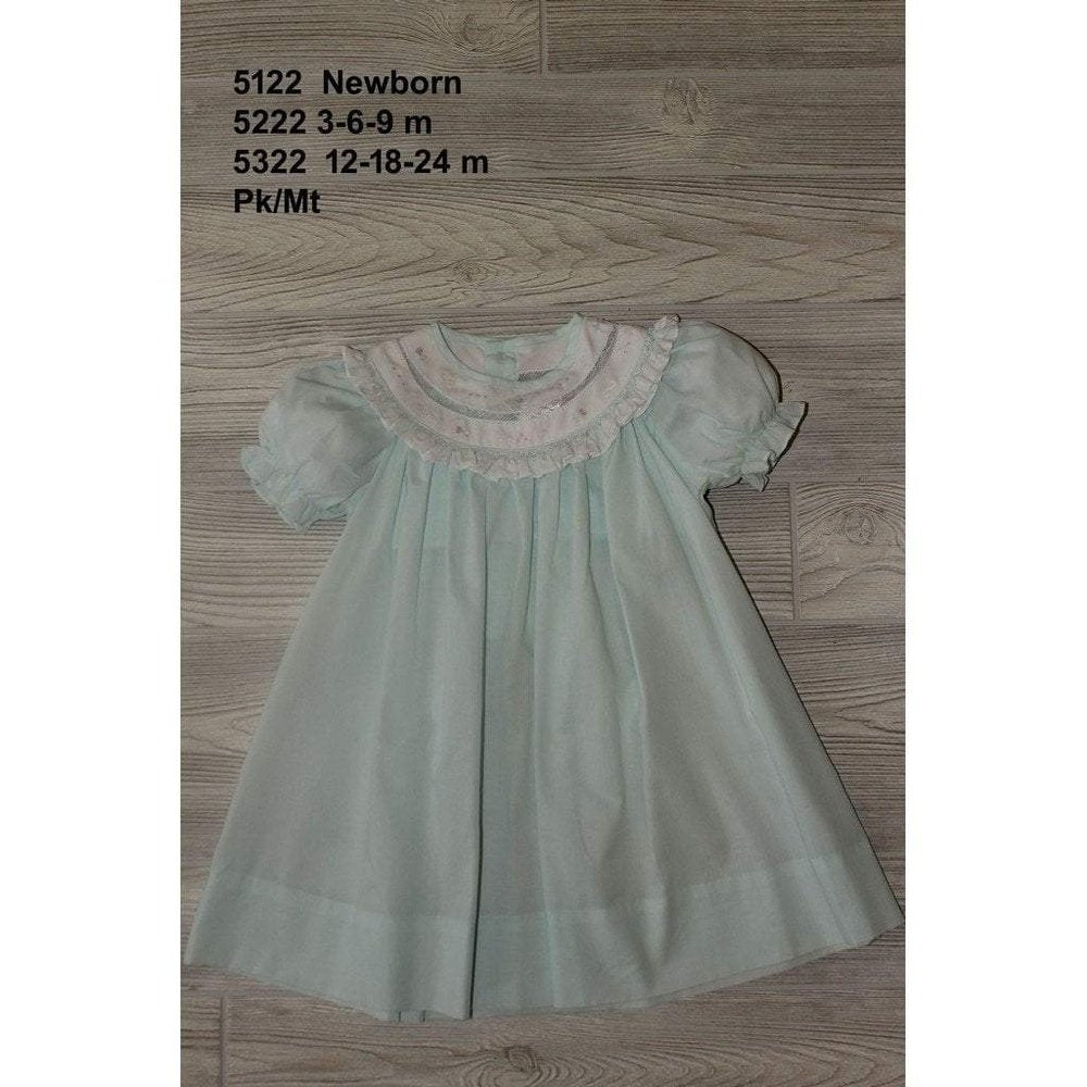 Petit Ami Toddler Girls Dress with Bloomers Bishop Lace Insert
