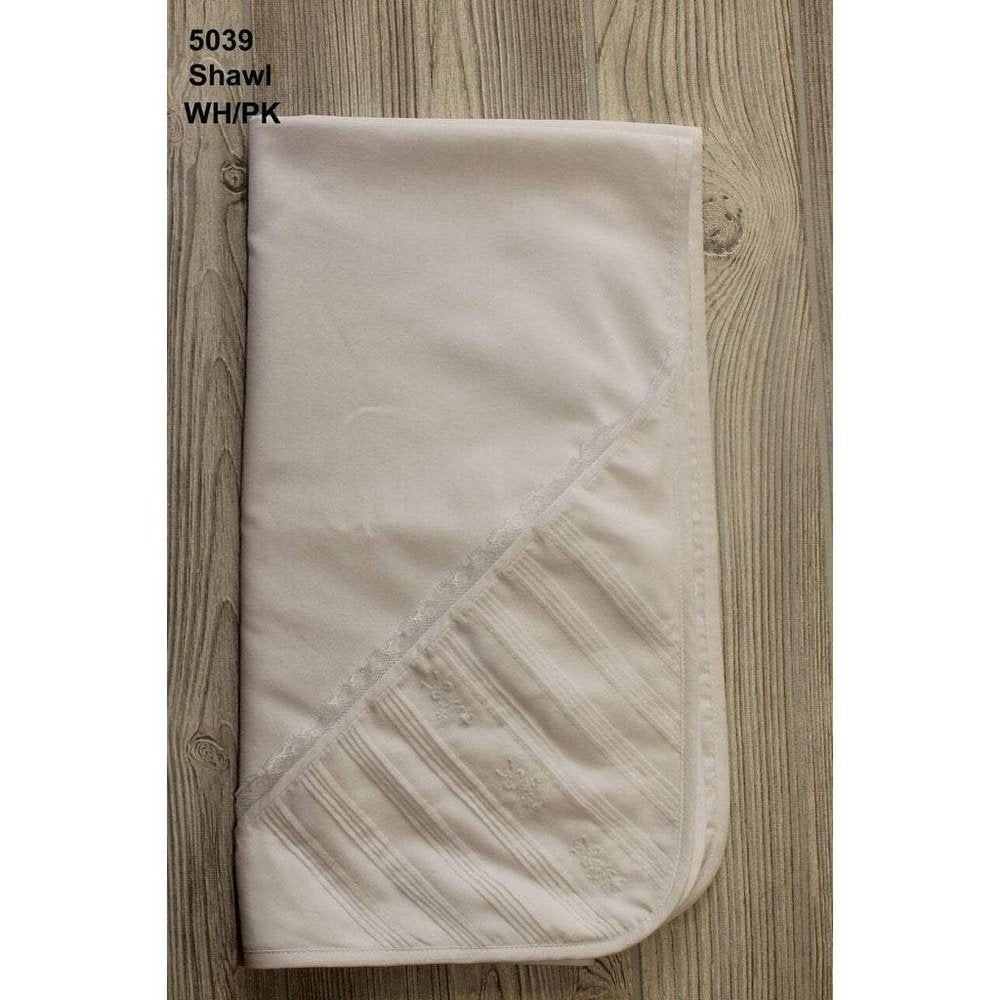 Petit AmiPetit Ami White Heirloom Lace Embroidered Baby ShawlBabysupermarket