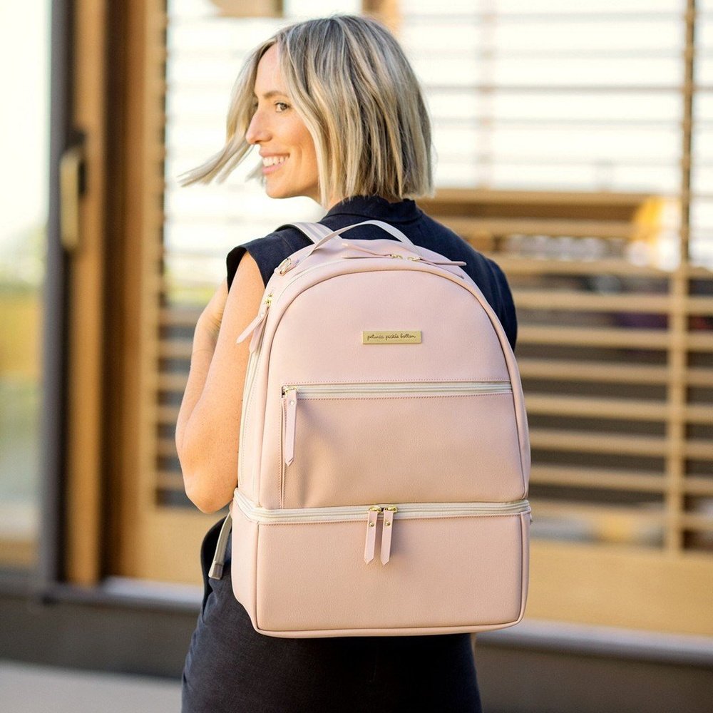 Petunia Pickle Bottom Axis Backpack Diaper Bag - Blush Leatherette