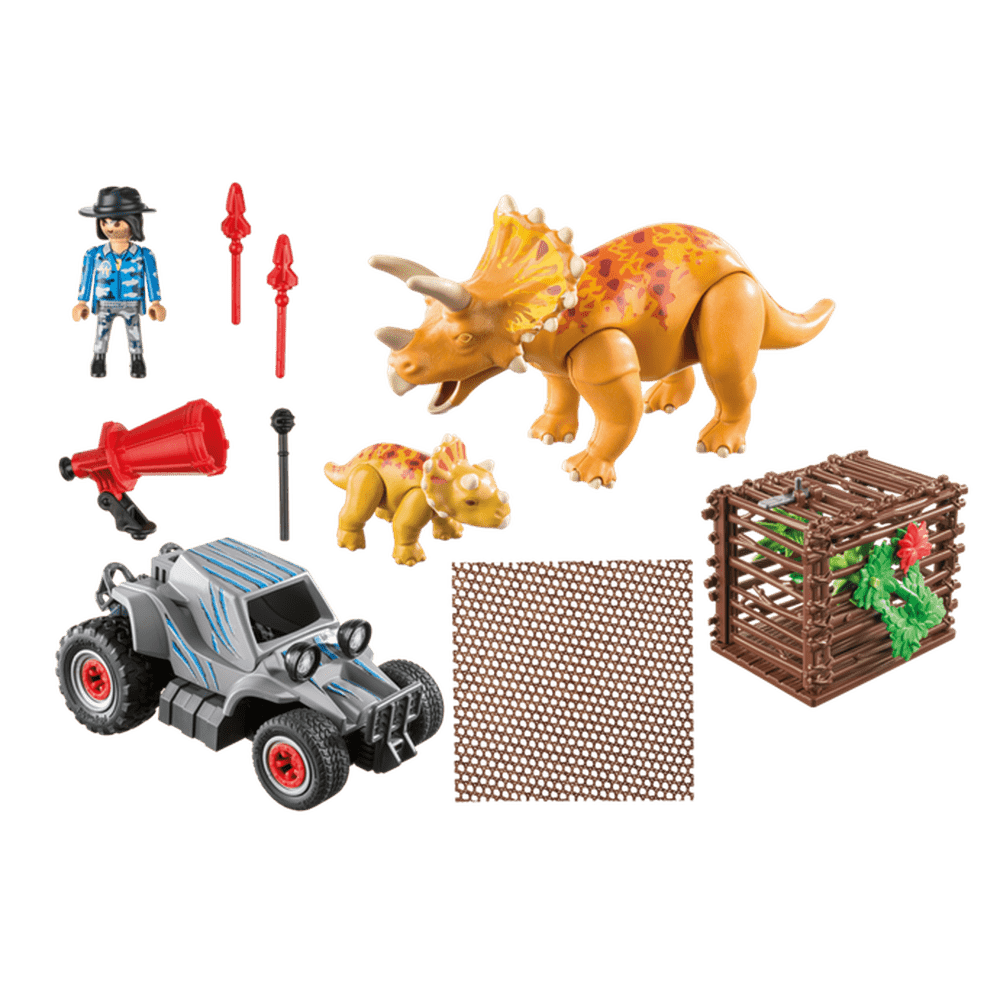 Playmobil Enemy Quad w/Triceratops