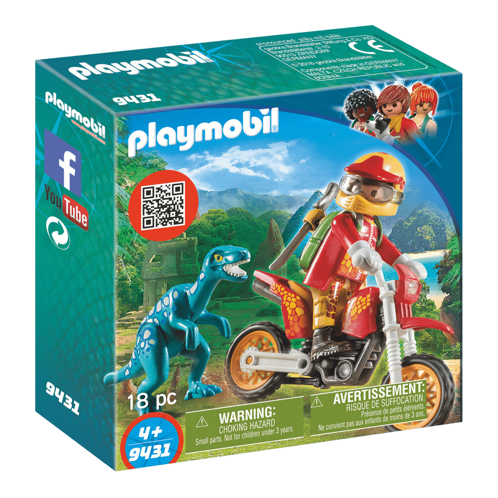 bike helmet playmobil Playmobil Motocross Bike w/Raptor