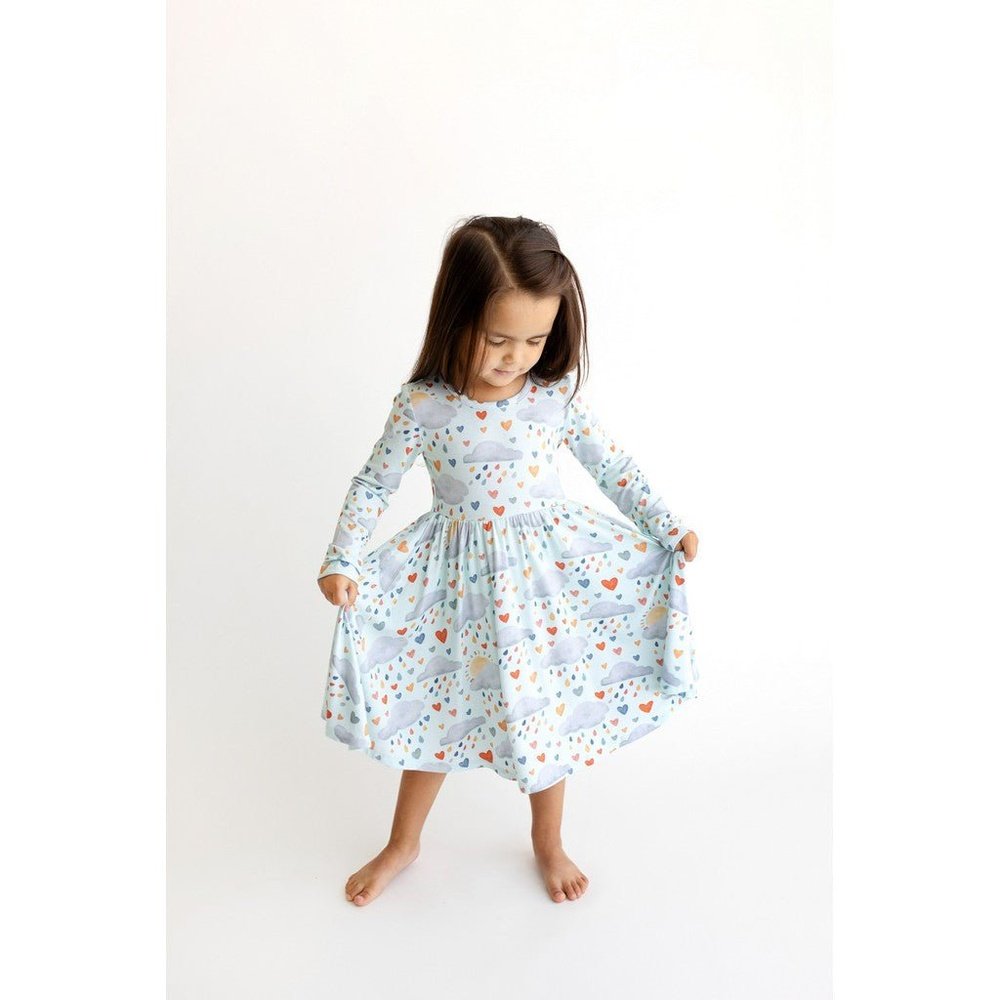 Posh Peanut Briella Long Sleeve Basic Twirl Dress