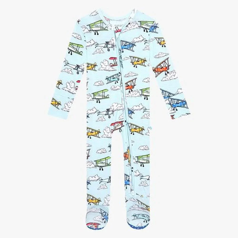 Posh Peanut Apparel & Gifts Posh Peanut Flyer Zippered Footie One Piece