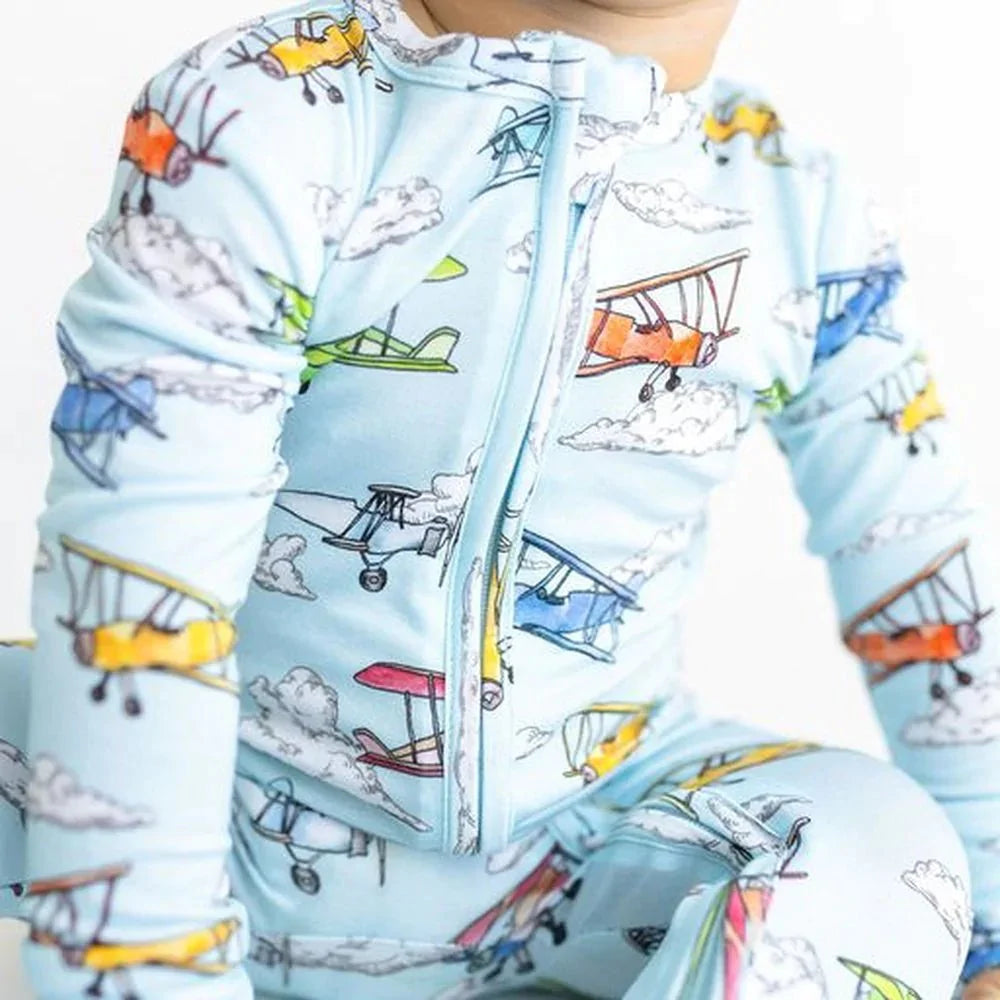 Posh Peanut Apparel & Gifts Posh Peanut Flyer Zippered Footie One Piece