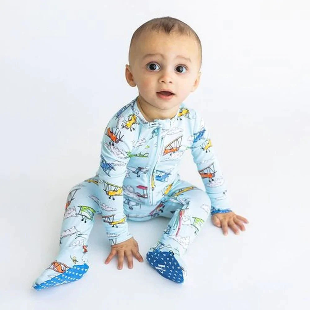 Posh Peanut Apparel & Gifts Posh Peanut Flyer Zippered Footie One Piece