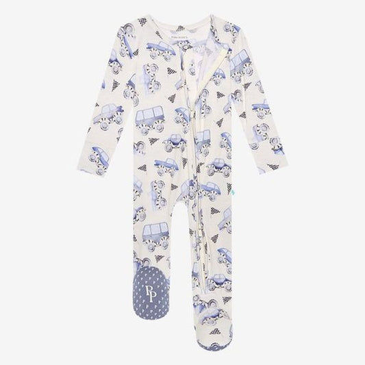Posh Peanut Franklin Zipper Footie - Soft and Cozy Footed Pajamas for Babies and Toddlers