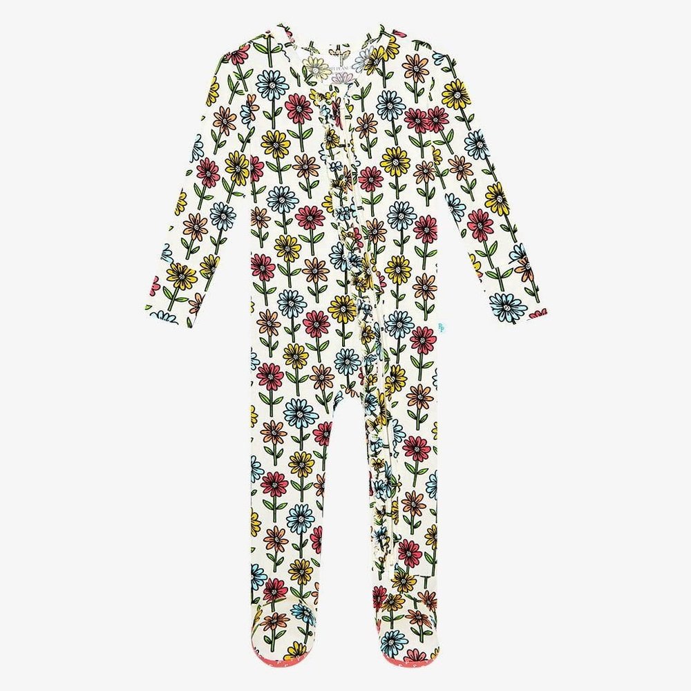 Posh Peanut Maya Lynn Footie Ruffled Zippered One Piece