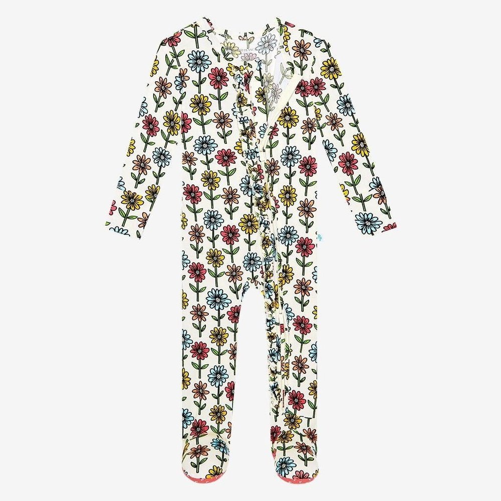 Posh Peanut Maya Lynn Footie Ruffled Zippered One Piece