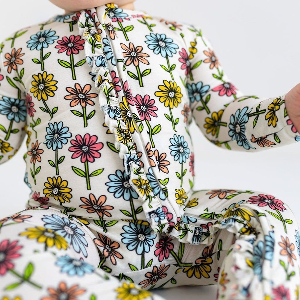 Posh Peanut Maya Lynn Footie Ruffled Zippered One Piece