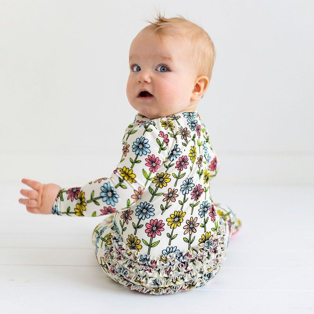 Posh Peanut Maya Lynn Footie Ruffled Zippered One Piece
