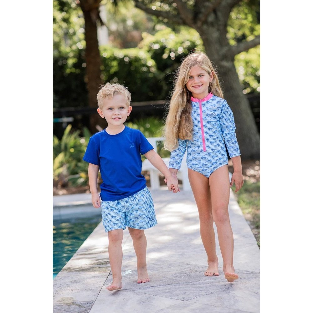 Prodoh Apparel & Gifts Prodoh Boogie Board Swim Trunk in Tropical Breeze Mahi Print