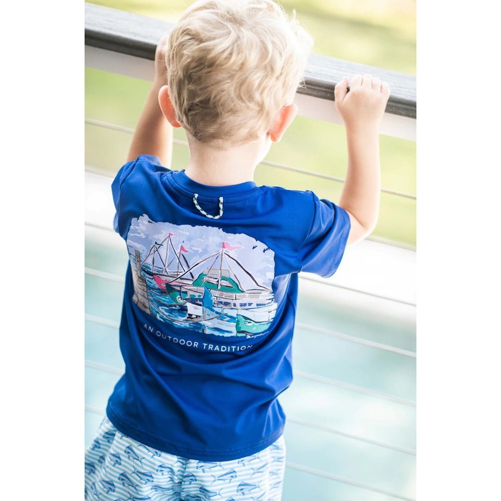 Prodoh Apparel & Gifts Prodoh Boogie Board Swim Trunk in Tropical Breeze Mahi Print