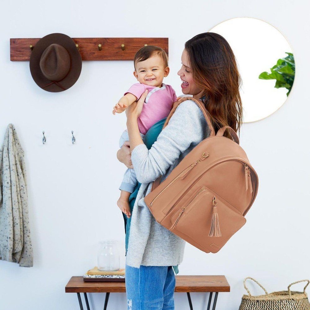 Skip Hop Greenwich Backpack Diaper Bag Caramel