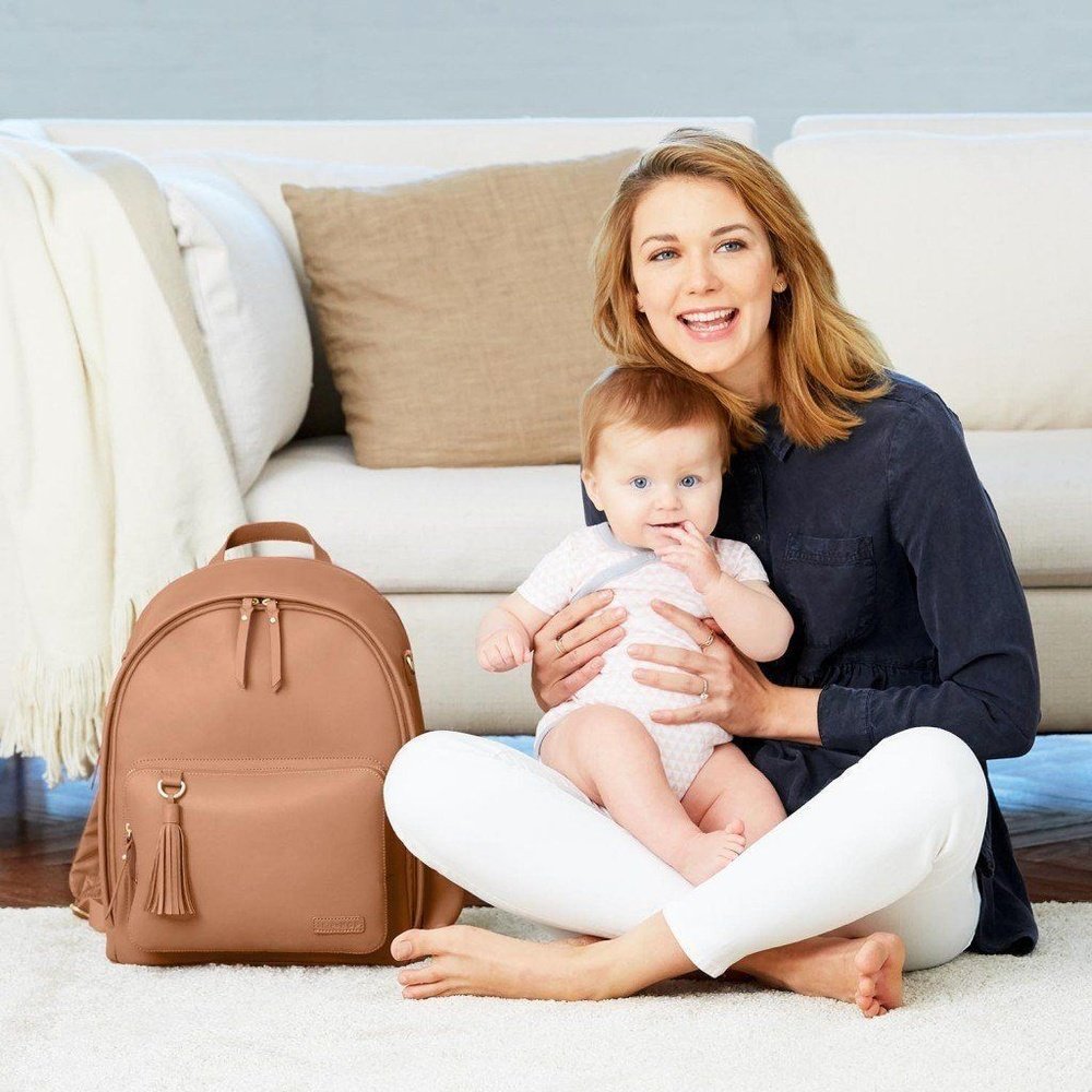 Skip Hop Greenwich Backpack Diaper Bag Caramel