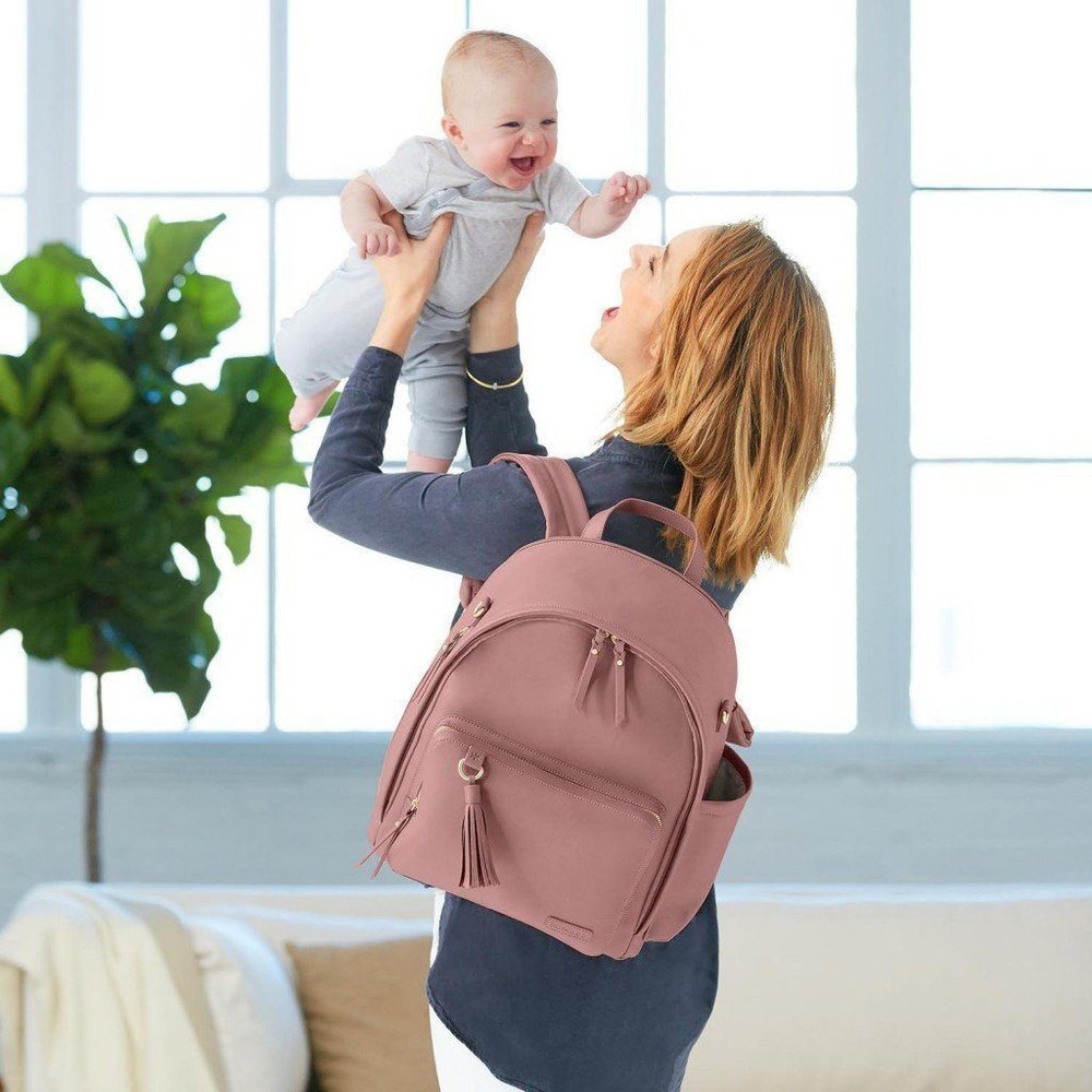 Skip Hop Greenwich Backpack Diaper Bag Dusty Rose