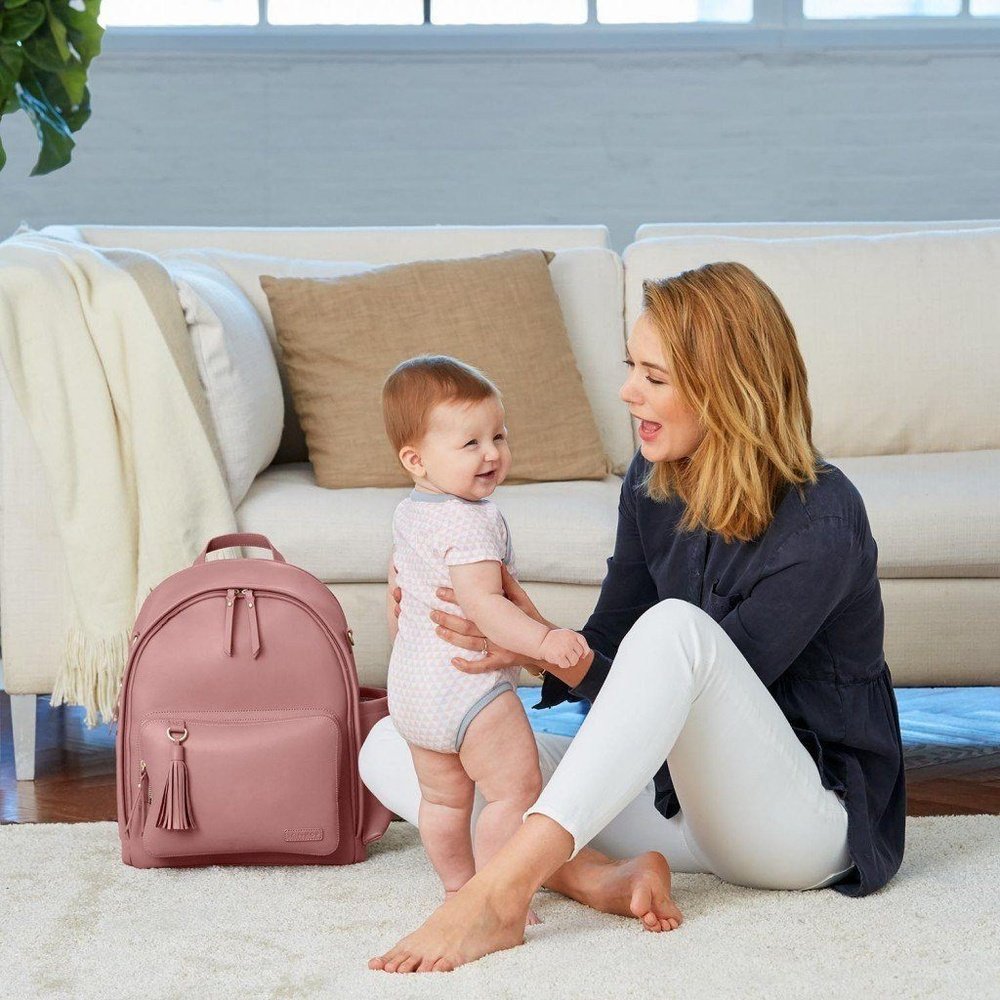 Skip Hop Greenwich Backpack Diaper Bag Dusty Rose