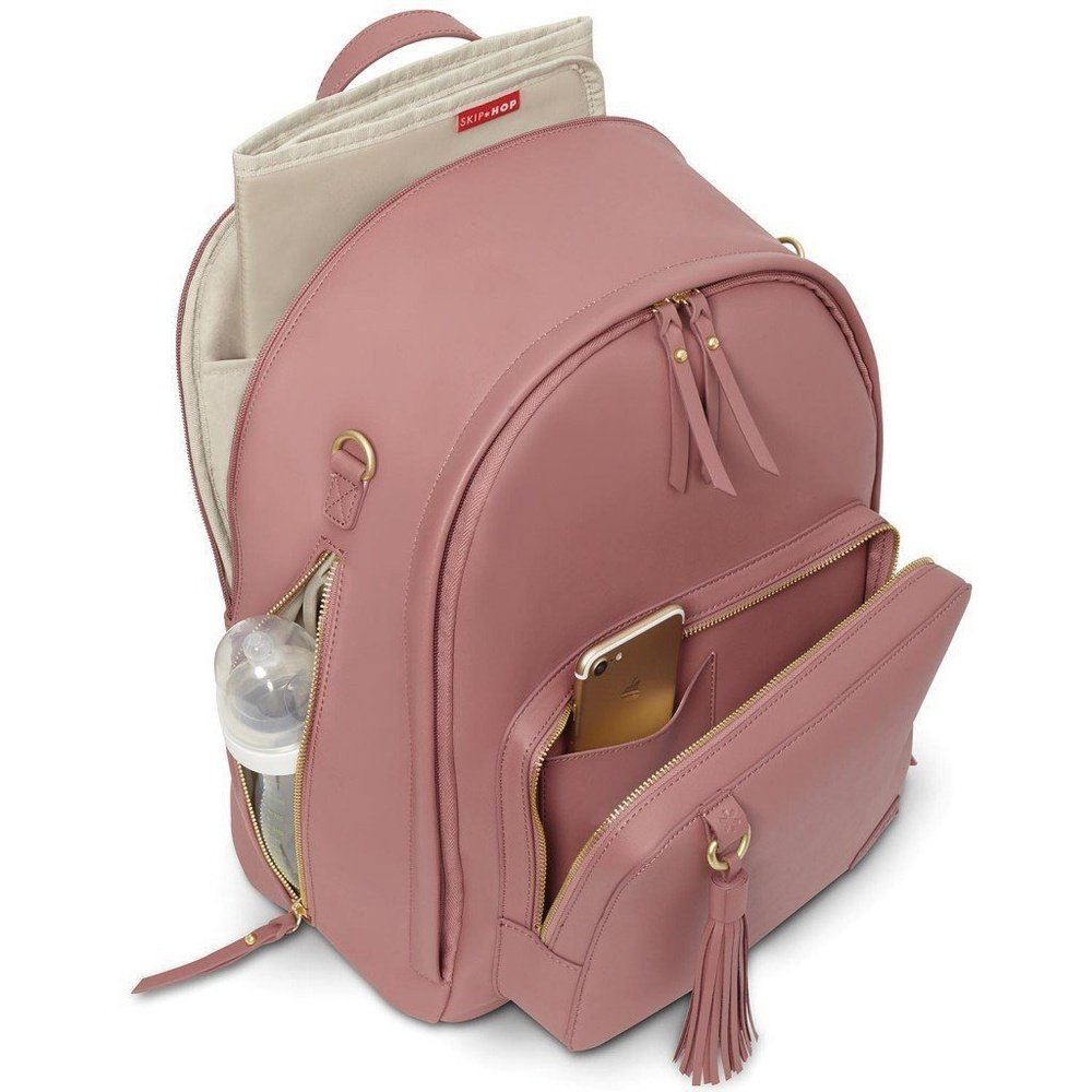 Skip Hop Greenwich Backpack Diaper Bag Dusty Rose