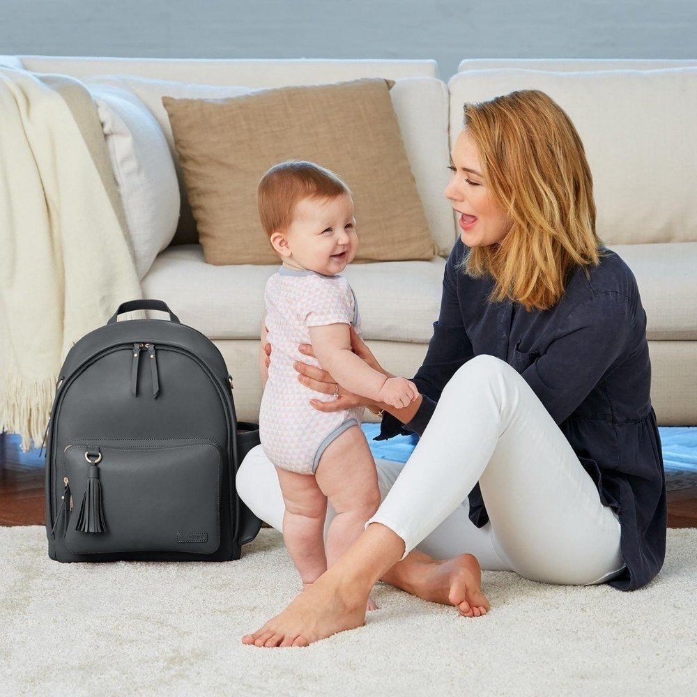 Skip Hop Greenwich Backpack Diaper Bag Smoke